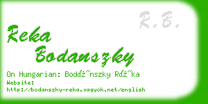 reka bodanszky business card